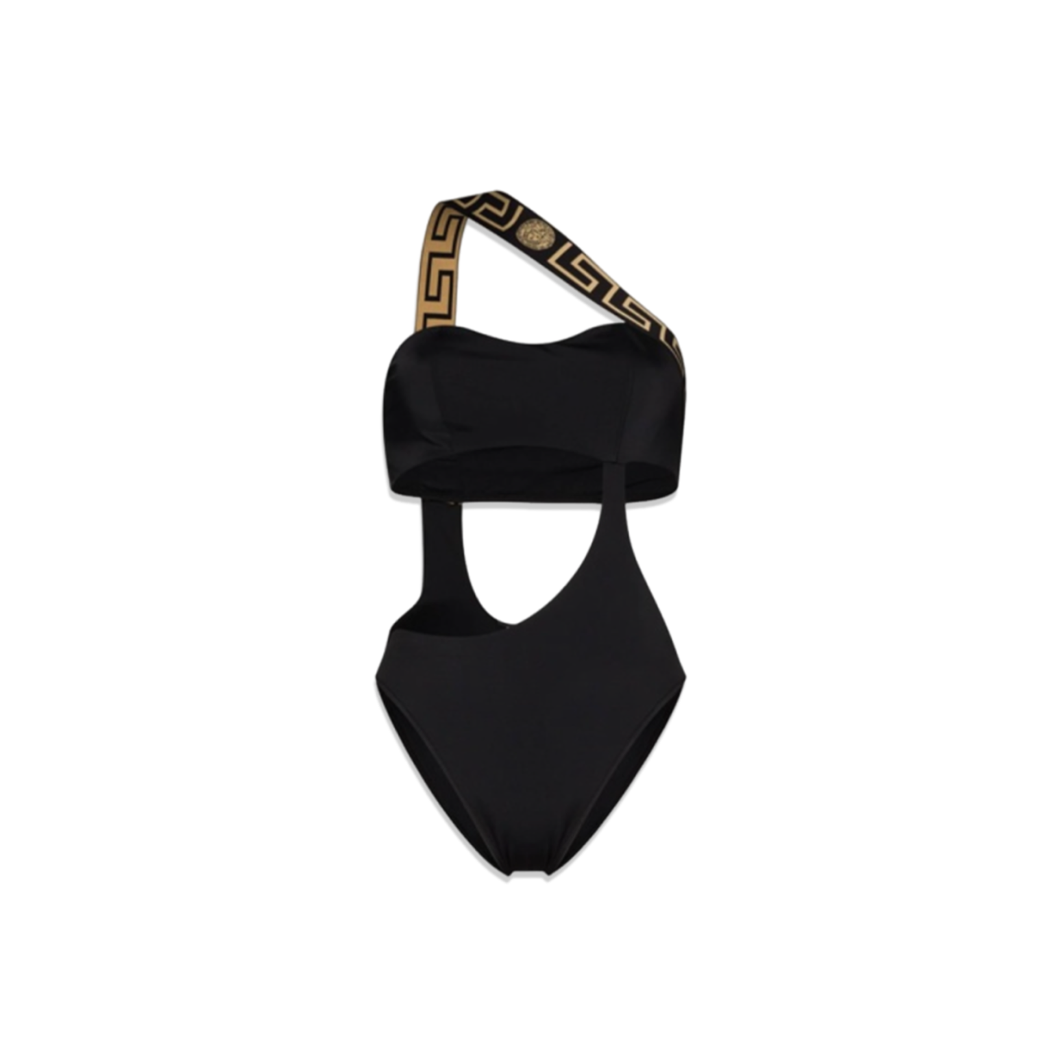 VERSACE SOLID COLOR HOLLOW-OUT DETAILS FITTED ONE-PIECE SWIMSUIT ABD01108